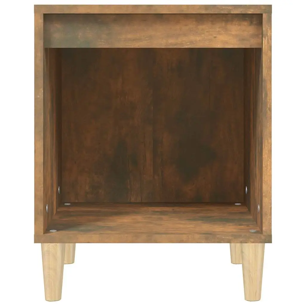 Brown Wood Bedside Cabinet with Storage Solutions