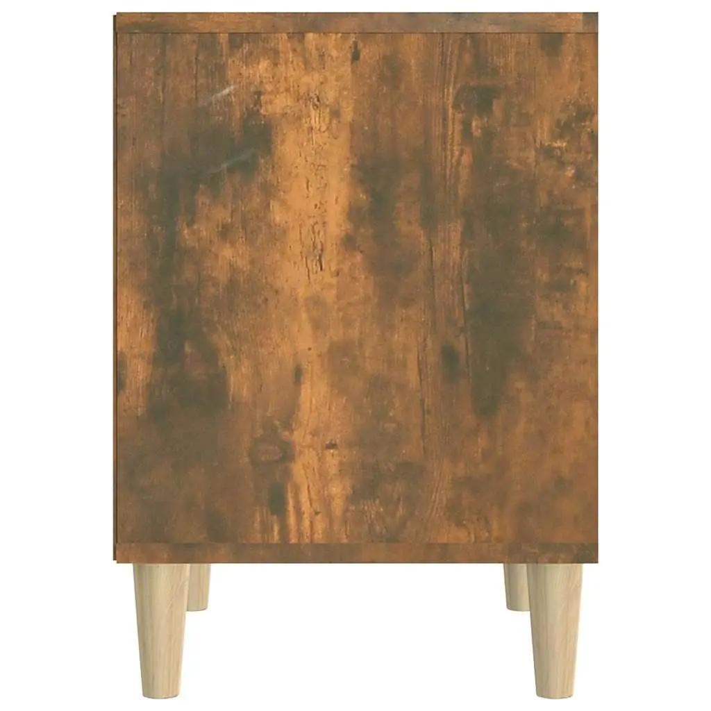 Brown Wood Bedside Cabinet with Storage Solutions