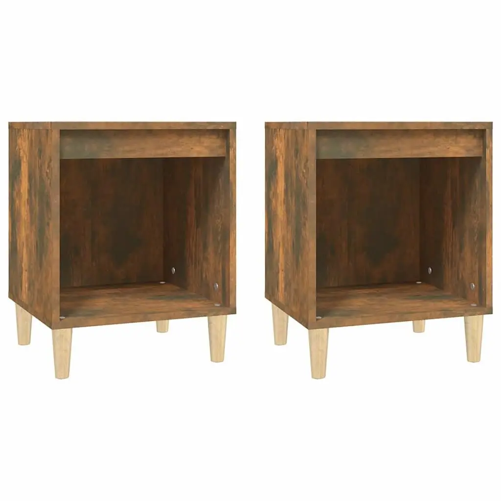 Bedside Cabinets Storage Nightstands 40x35x50 cm Brown 2 Piece