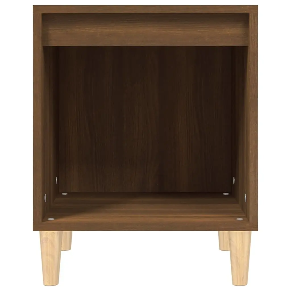 Bedside Cabinets 2 pcs Brown Oak Storage Tables Nightstand Bedroom Furniture