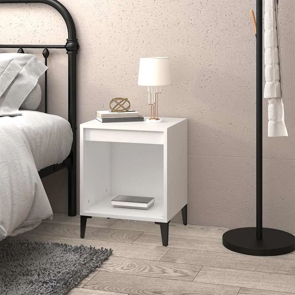 White Nightstand with Ample Storage