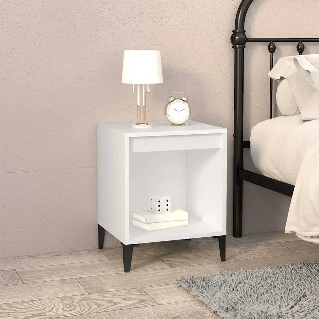 Bedside Tables Nightstand Cabinet Storage 2 Piece White Bedroom Furniture
