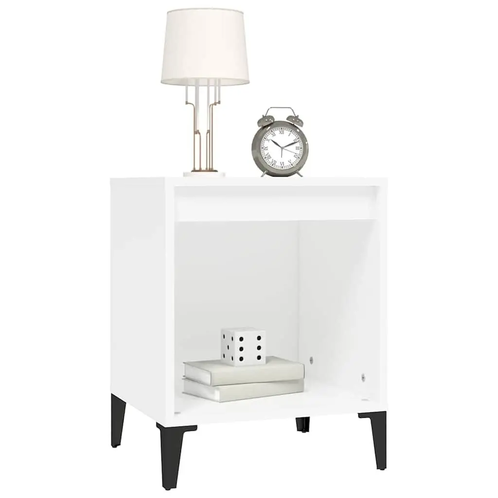 Bedside Tables Nightstand Cabinet Storage 2 Piece White Bedroom Furniture