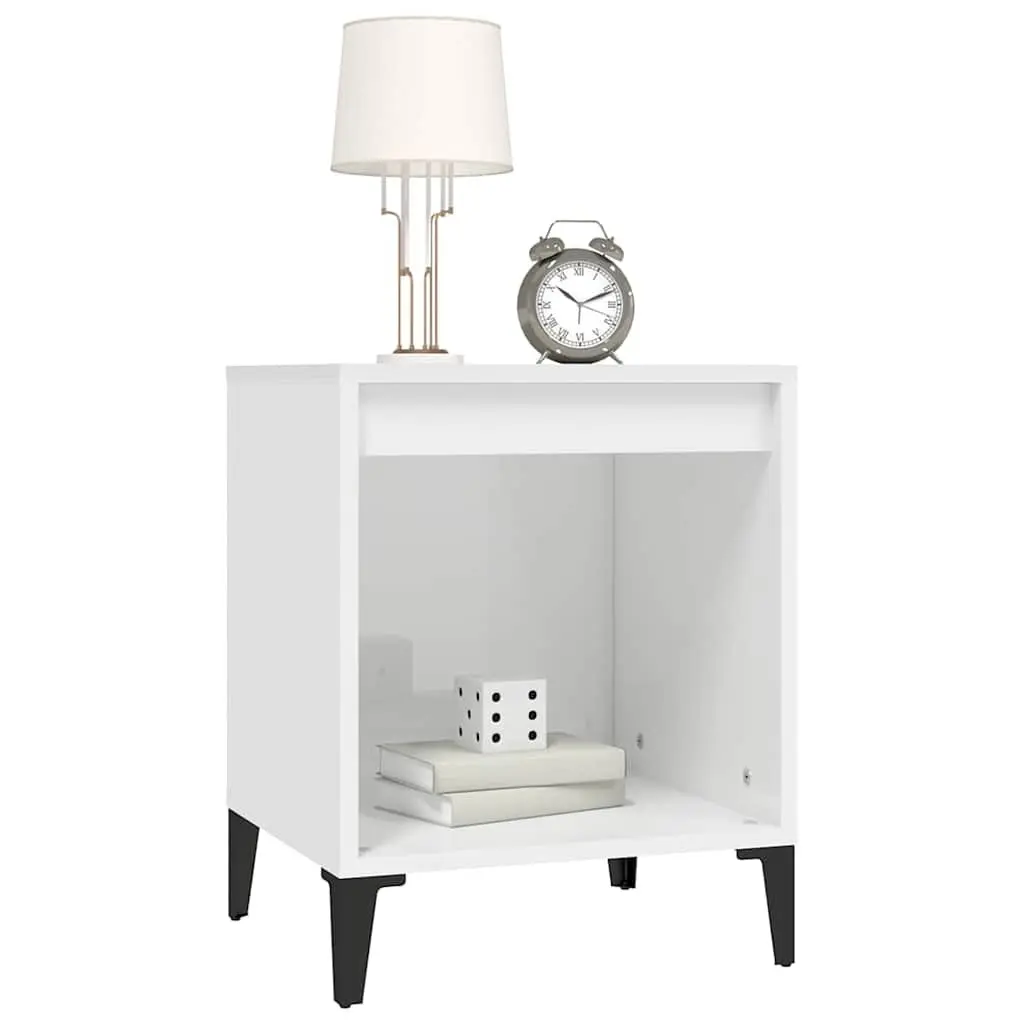 Bedside Cabinet Storage Table High Gloss White Bedroom Furniture 40 x 35 x 50 cm