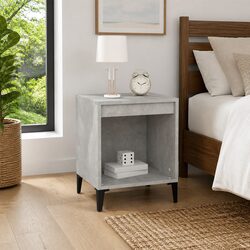 Practical Grey Nightstand for a Clutter-Free Space