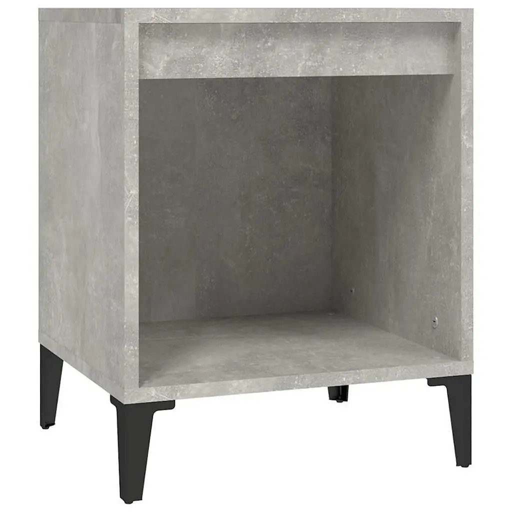Bedside Cabinets Storage Nightstands 2 Pieces Grey 40 x 35 x 50 cm