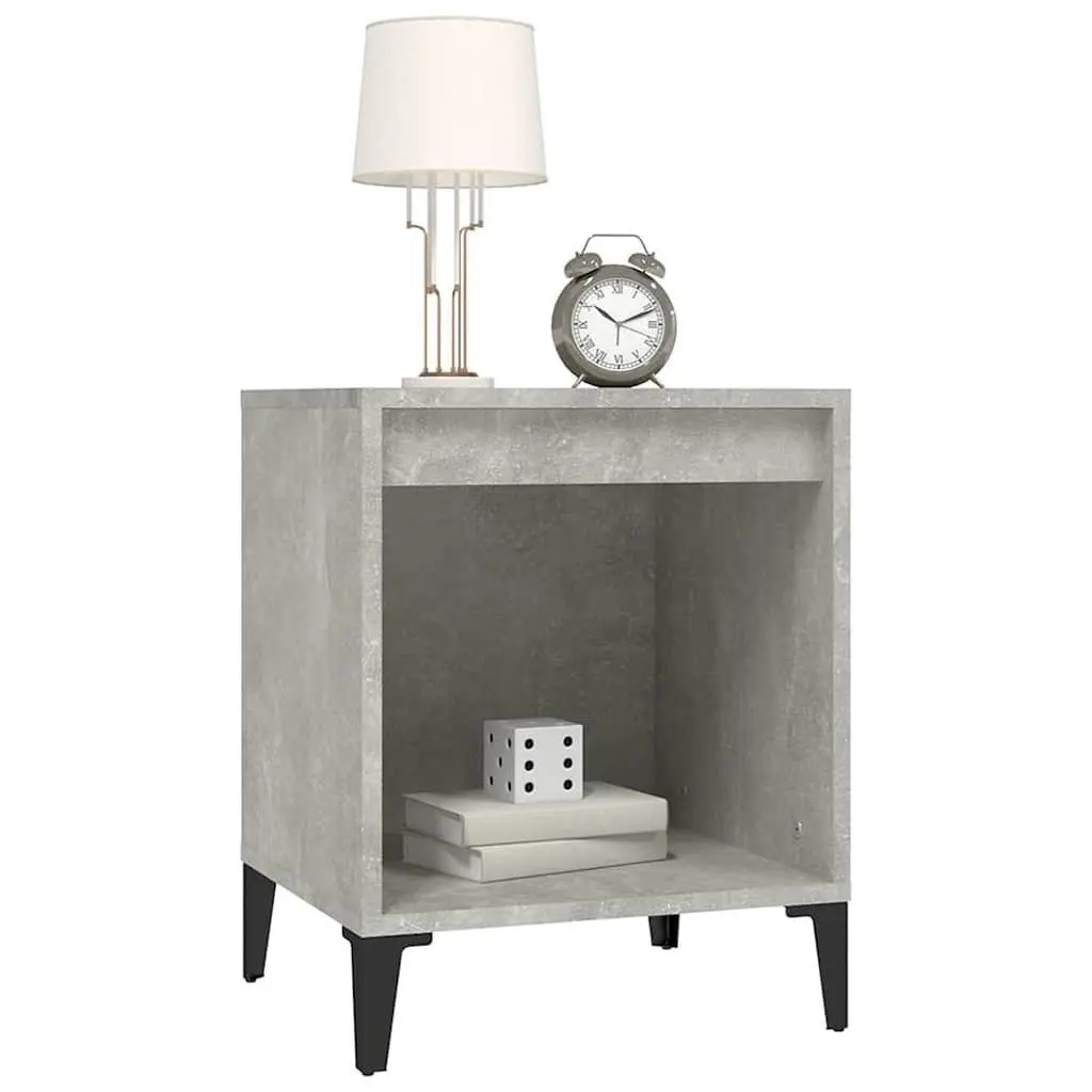 Bedside Cabinets Storage Nightstands 2 Pieces Grey 40 x 35 x 50 cm