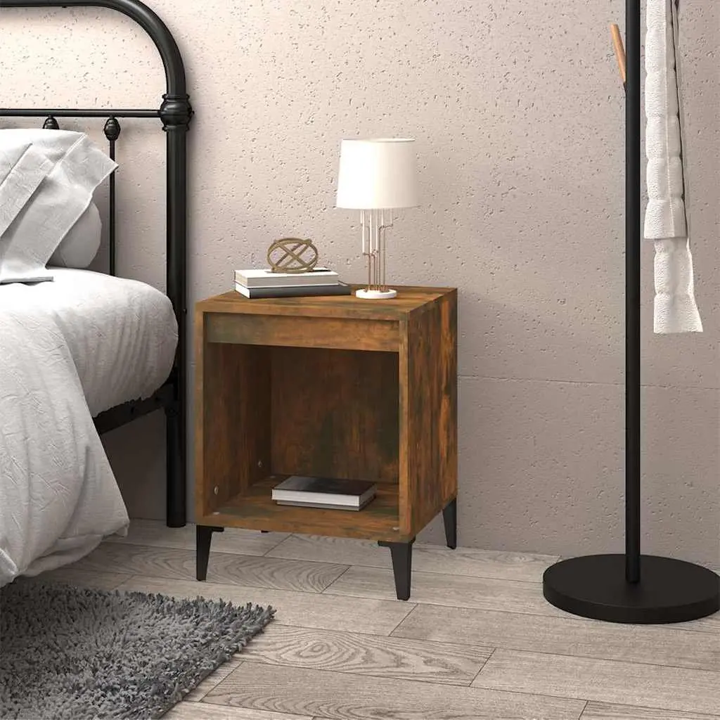 Bedside Table Storage Nightstand 40x35x50cm Brown