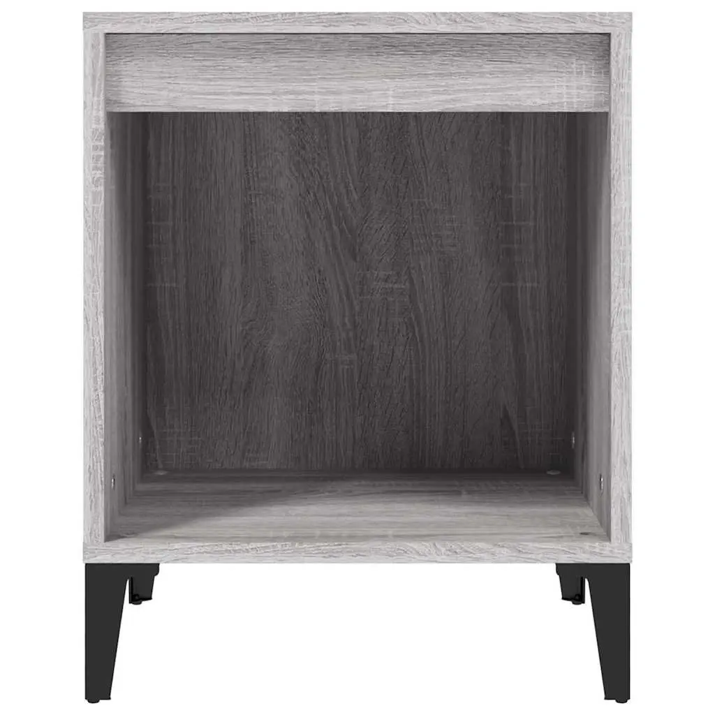 Bedside Cabinets 2 pcs Grey 40x35x50 cm Engineered Wood Storage Tables