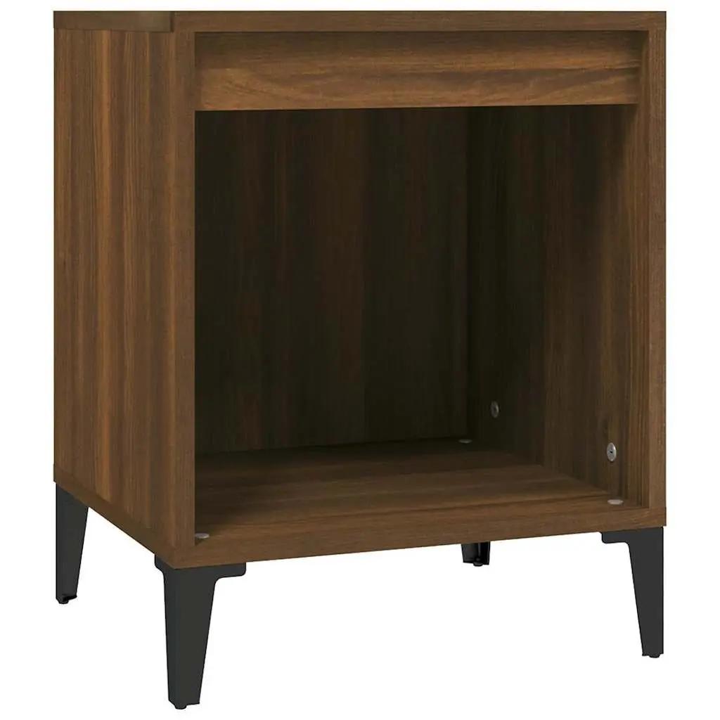 Bedside Cabinet Brown Oak Storage Table Bedroom Nightstand Furniture 40x35x50cm
