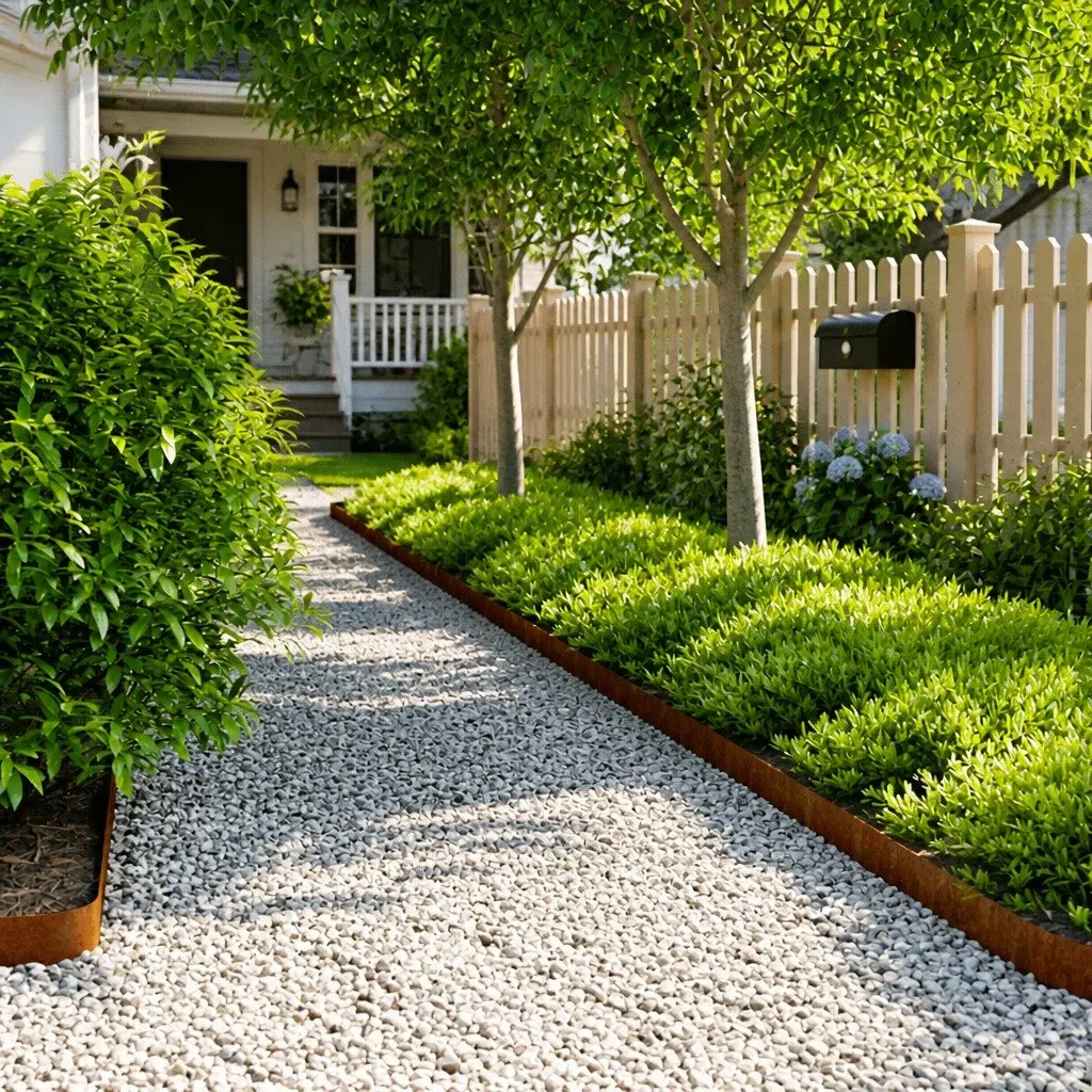 Garden Lawn Edging Flexible Corten Steel Borders 10x103cm Brown