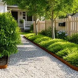 Durable and Stylish Lawn Edging in Corten Steel