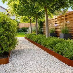Reliable Lawn Edging Set of 10, 15x103 cm, Corten Steel