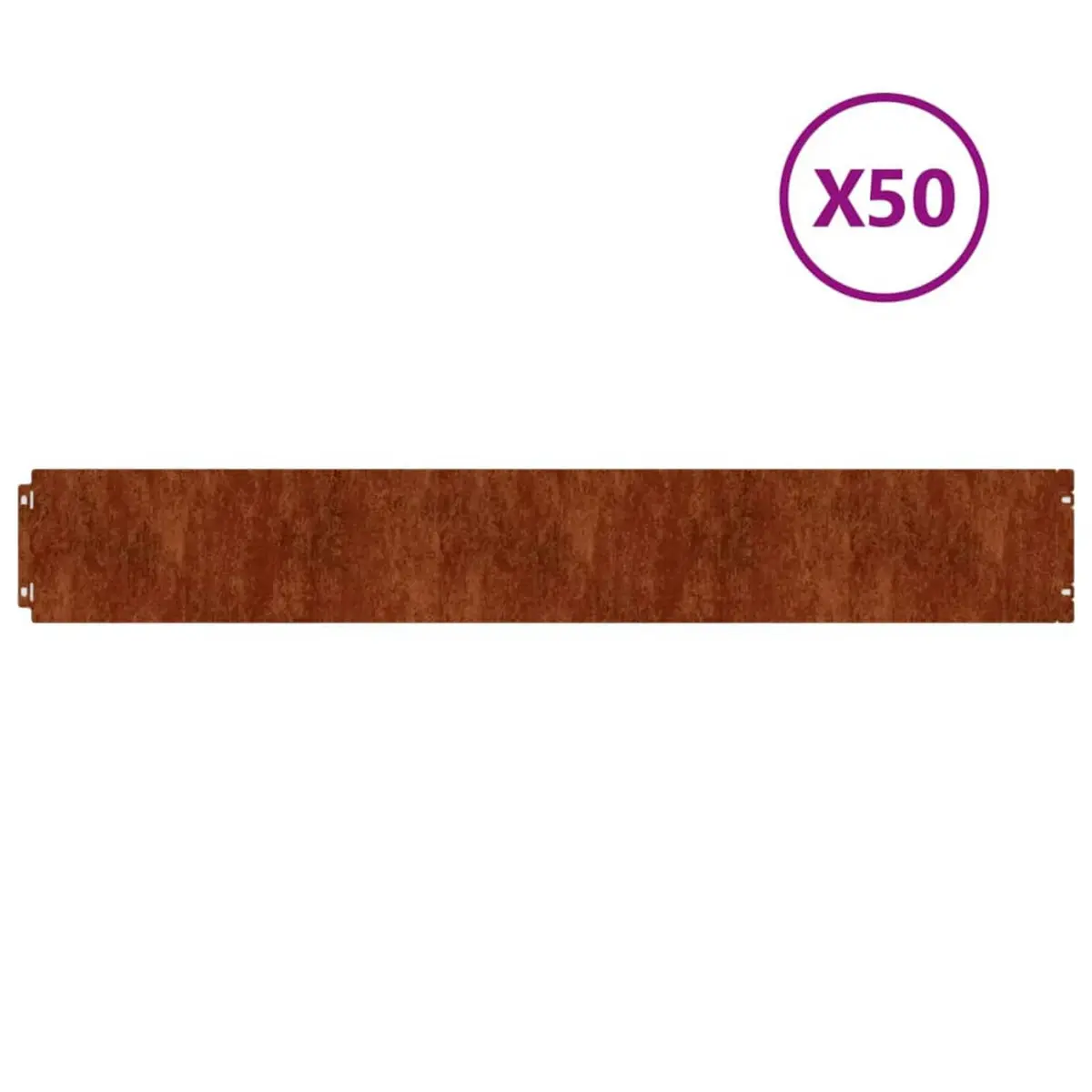 Garden Lawn Edging Borders Flexible Corten Steel Outdoor Landscape Edger 15 x 103 cm Brown 50 Piece