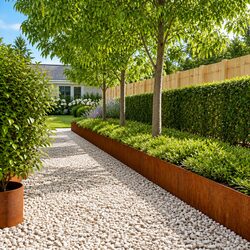 Corten Steel Lawn Edging Set of 10 for Easy Setup