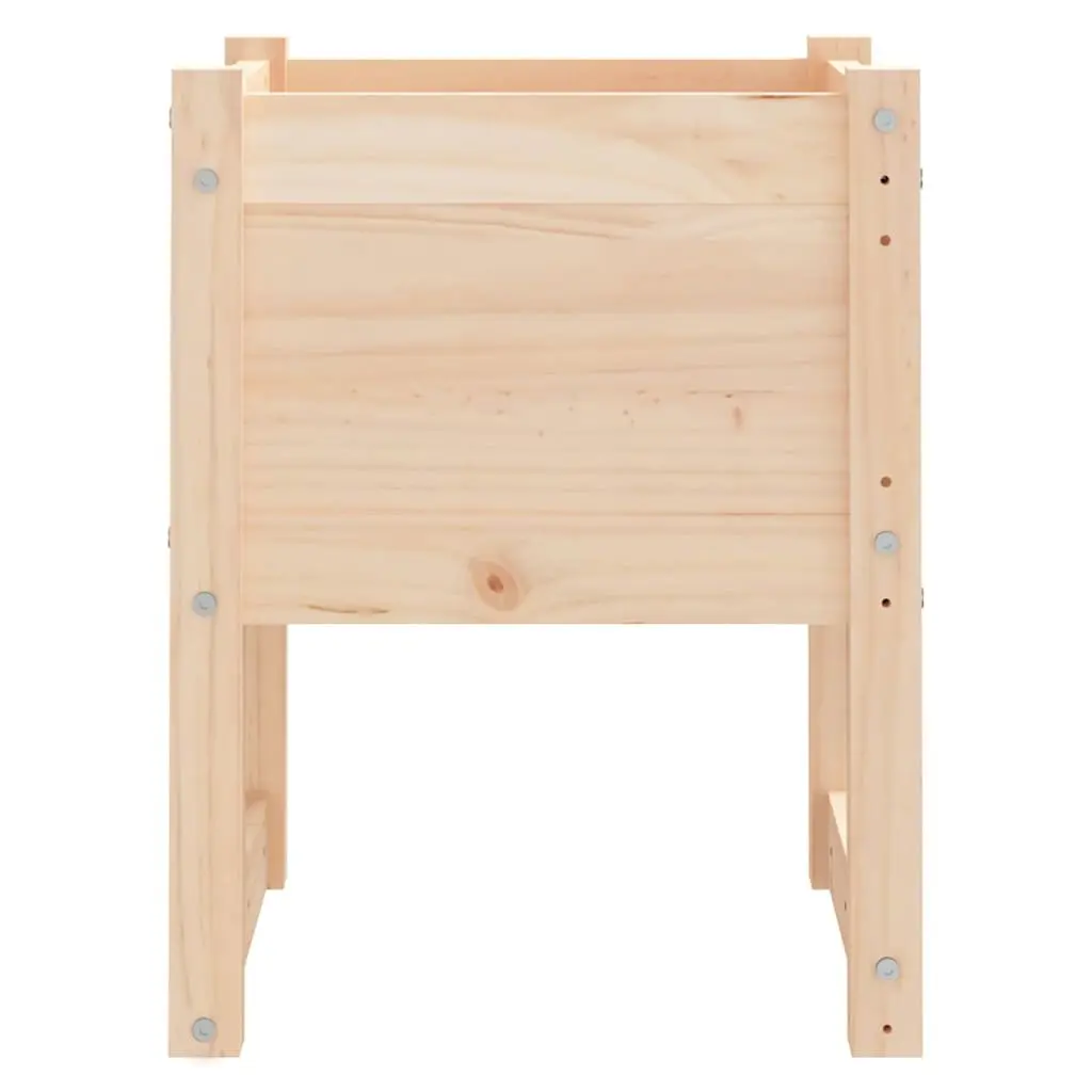 Solid Wood Planter Brown Garden Flower Box 40x40x52.5 cm