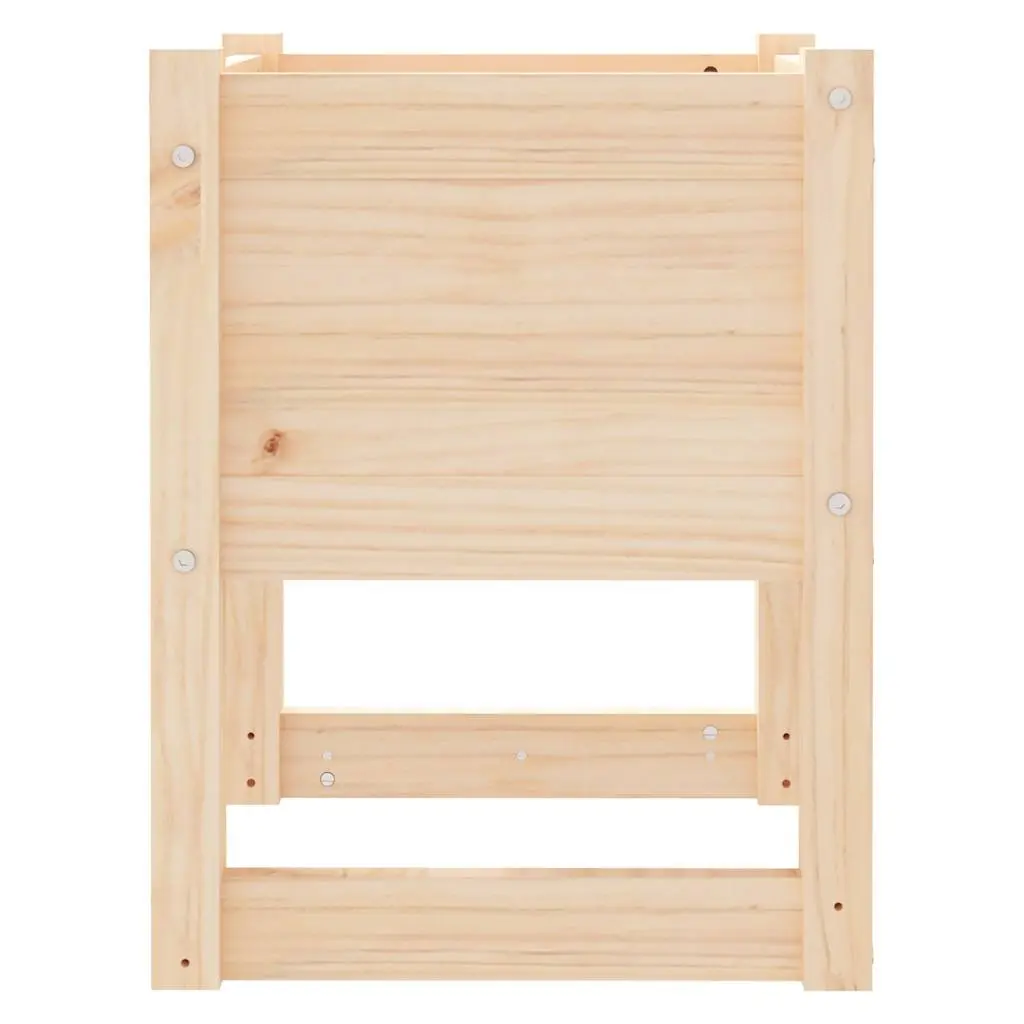 Solid Wood Planter Brown Garden Flower Box 40x40x52.5 cm