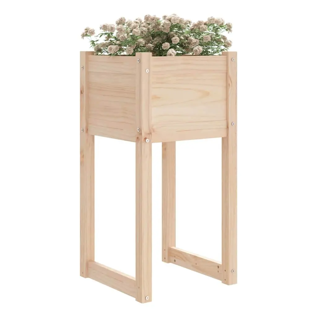 Wooden Planter Box Outdoor Decoration 40x40x81 cm Brown