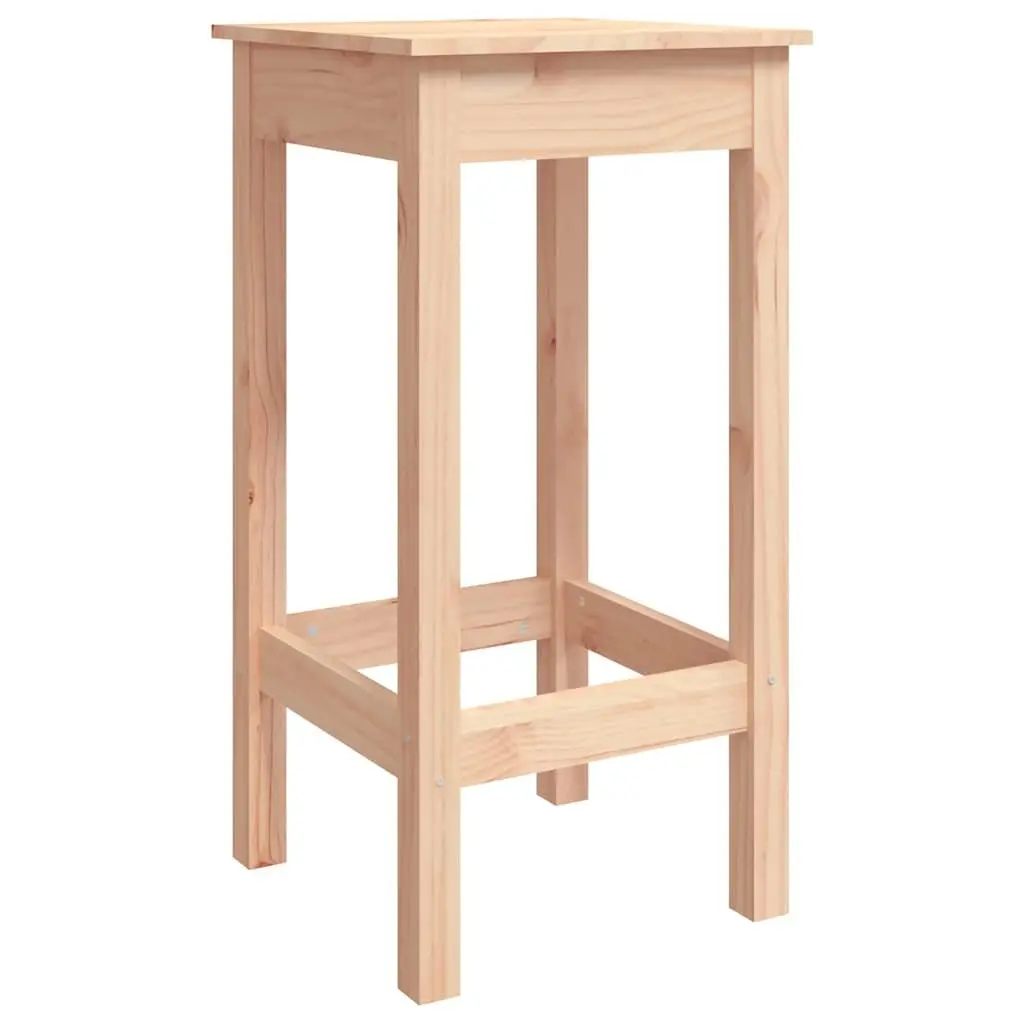 Bar Stools No Backrest Wooden Kitchen Dining Chairs 2 Piece Brown