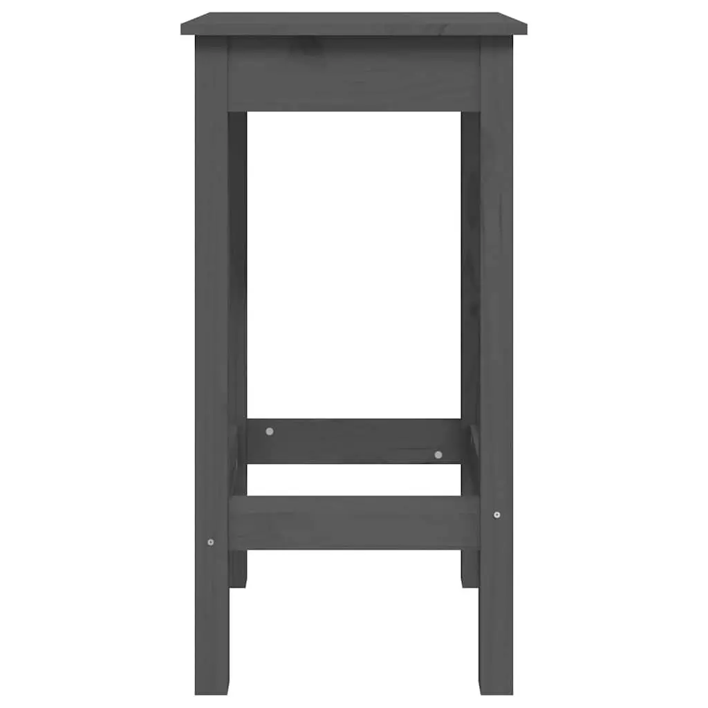 Bar Stools Backless Kitchen 40 x 40 x 78 cm Grey Solid Pine Wood