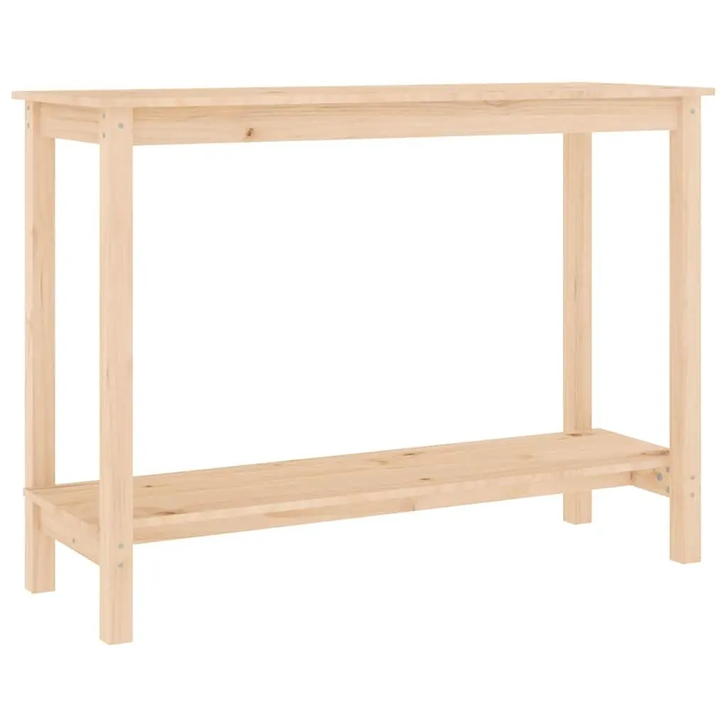Solid Pine Wood Console Table Modern Entryway Table Brown 110x40x80 cm