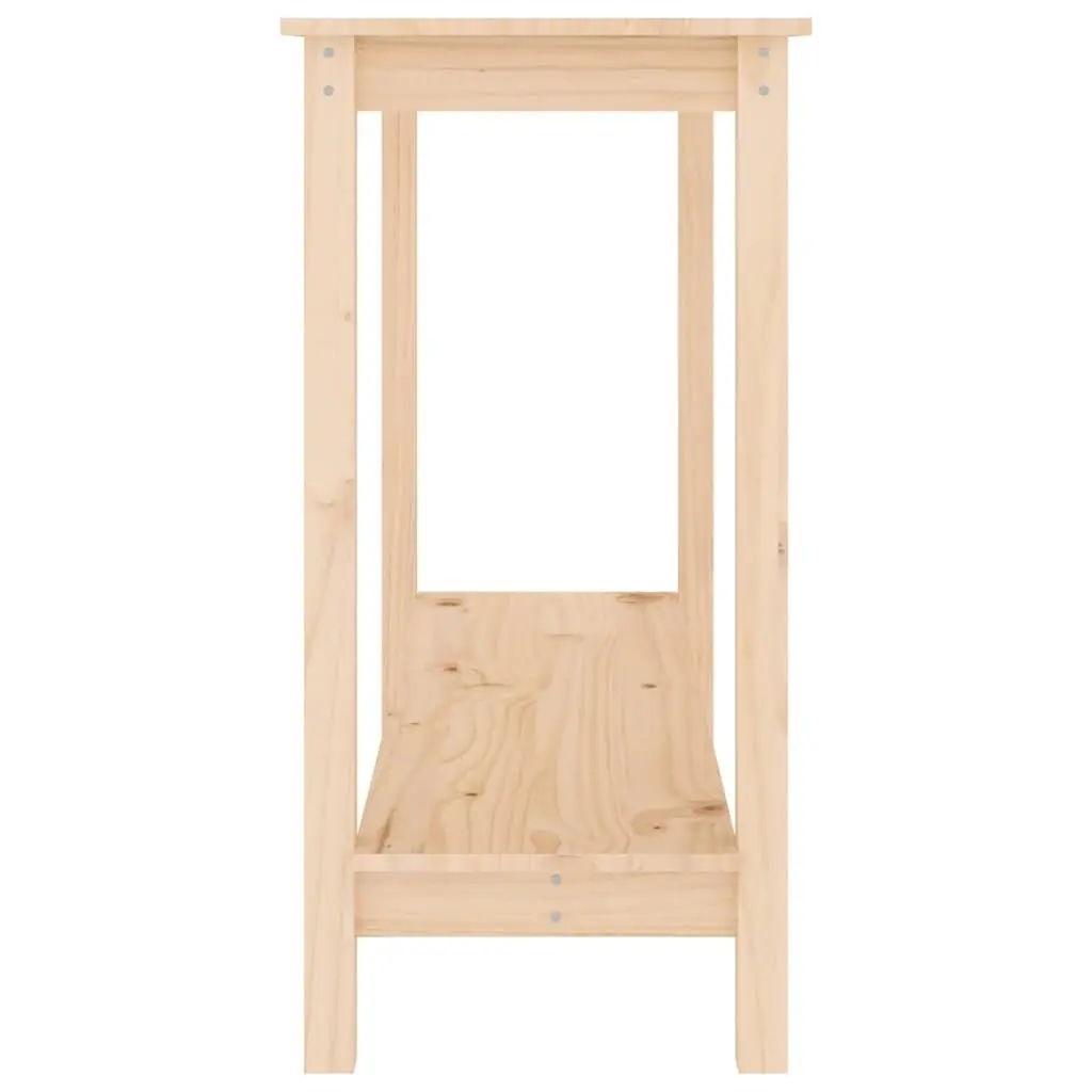 Solid Pine Wood Console Table Modern Entryway Table Brown 110x40x80 cm