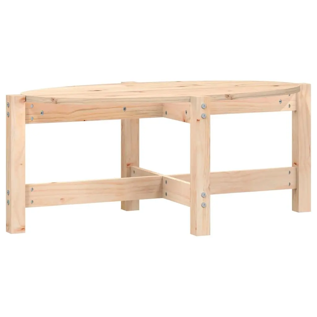 Coffee Table Solid Wood Pine 87x48x35 cm Brown Living Room Accent Furniture