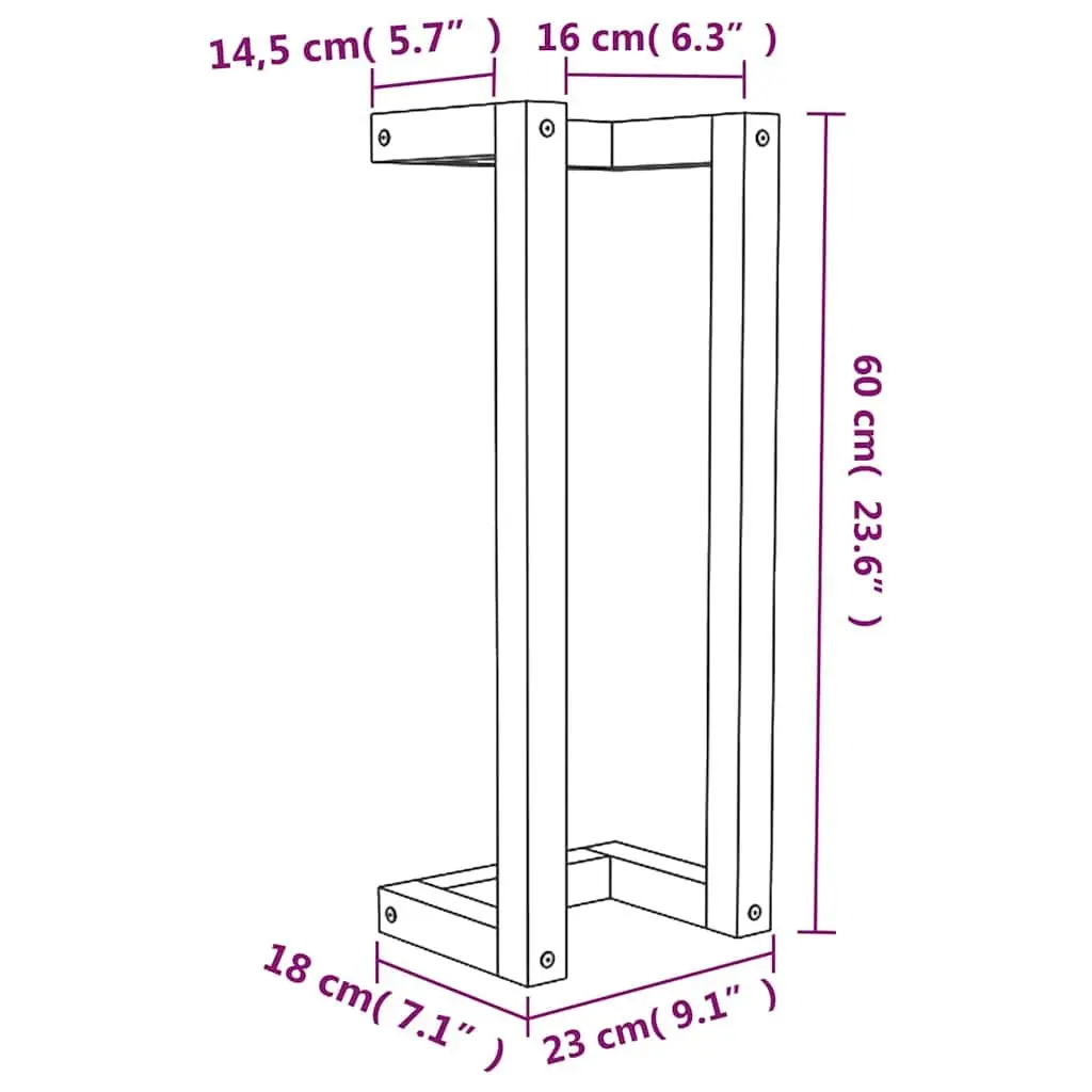 Towel Rack Wall Mounted Bathroom Storage Shelf 23x18x60 cm Solid Pine Wood Brown