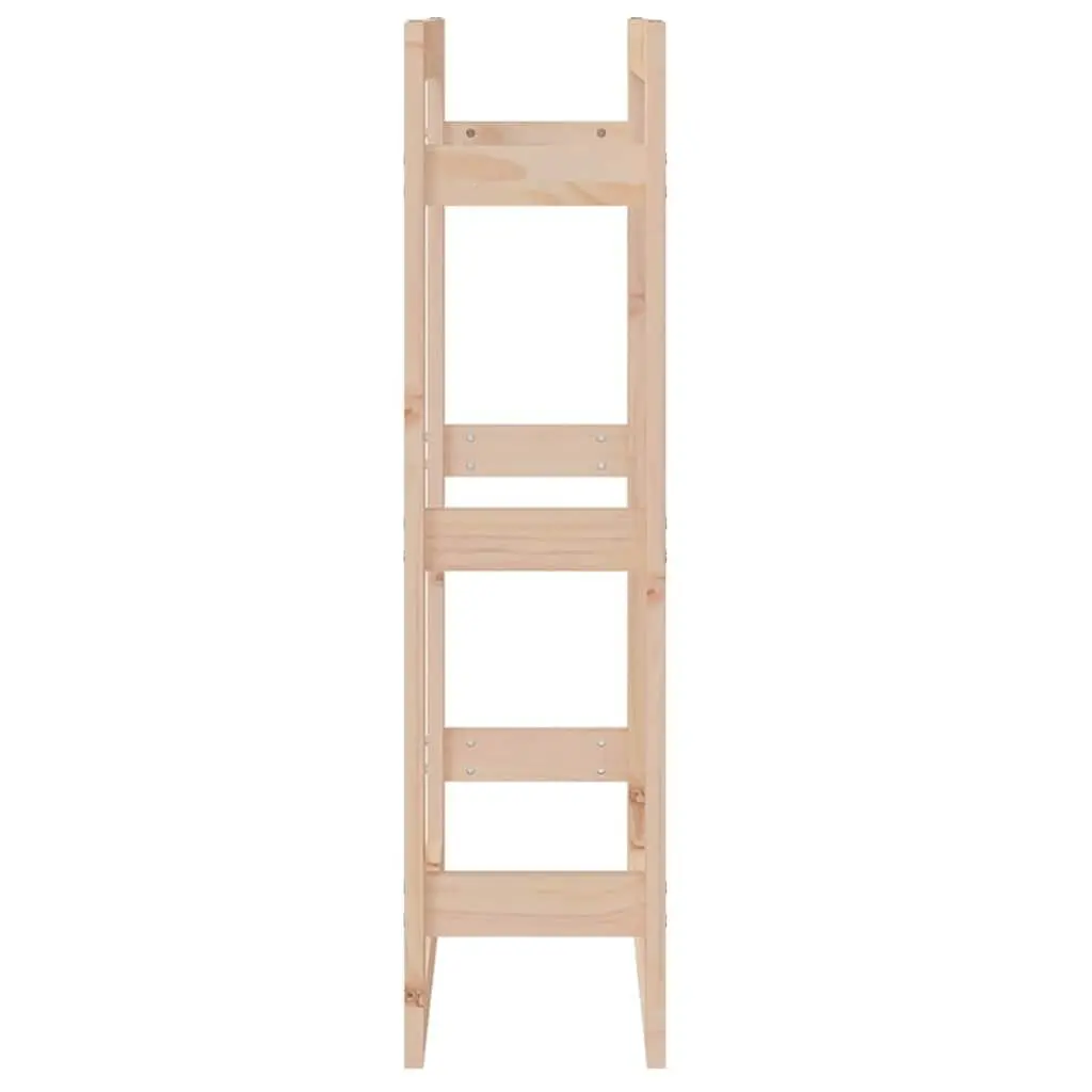 Firewood Rack Log Holder Storage Stand 60x25x100cm Solid Pine Wood Brown