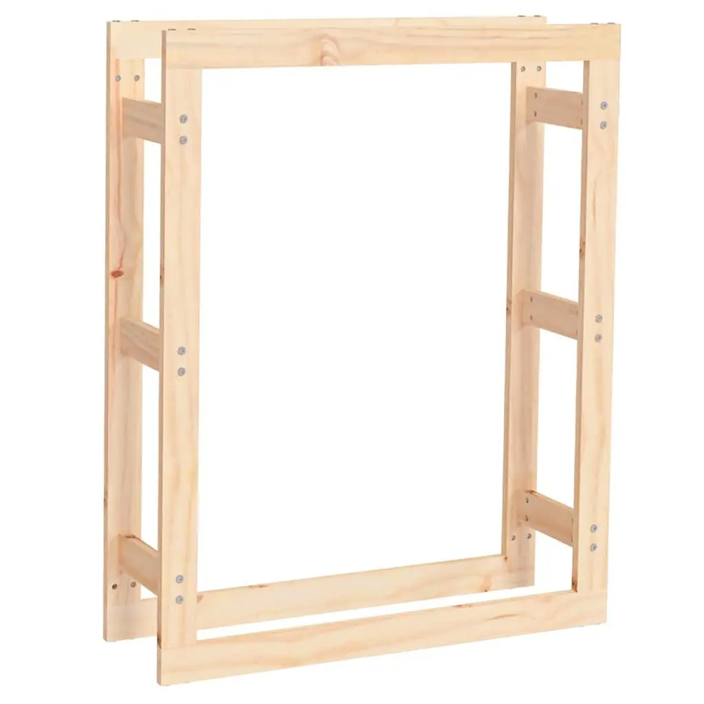 Firewood Rack Log Storage 80x25x100 cm Solid Pine Natural