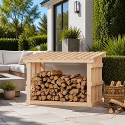 Solid Pine Firewood Rack: Reliable Storage for Your Logs