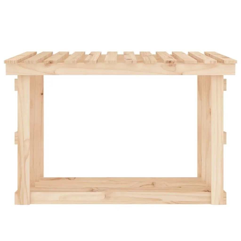 Pine Wood Log Holder Natural 108x64.5x77cm Firewood Storage Rack