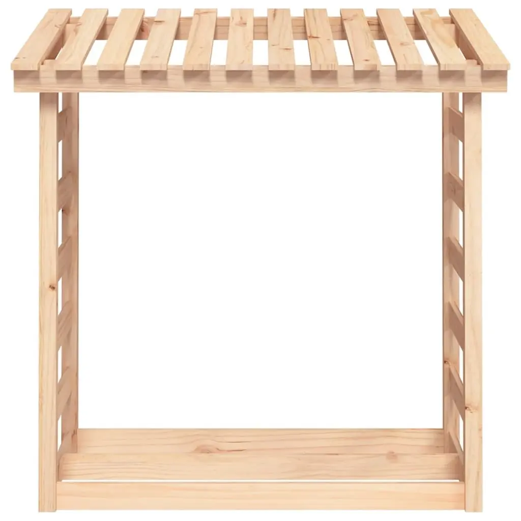 Firewood Rack Log Storage Solid Pine Wood 108x64.5x110cm Natural