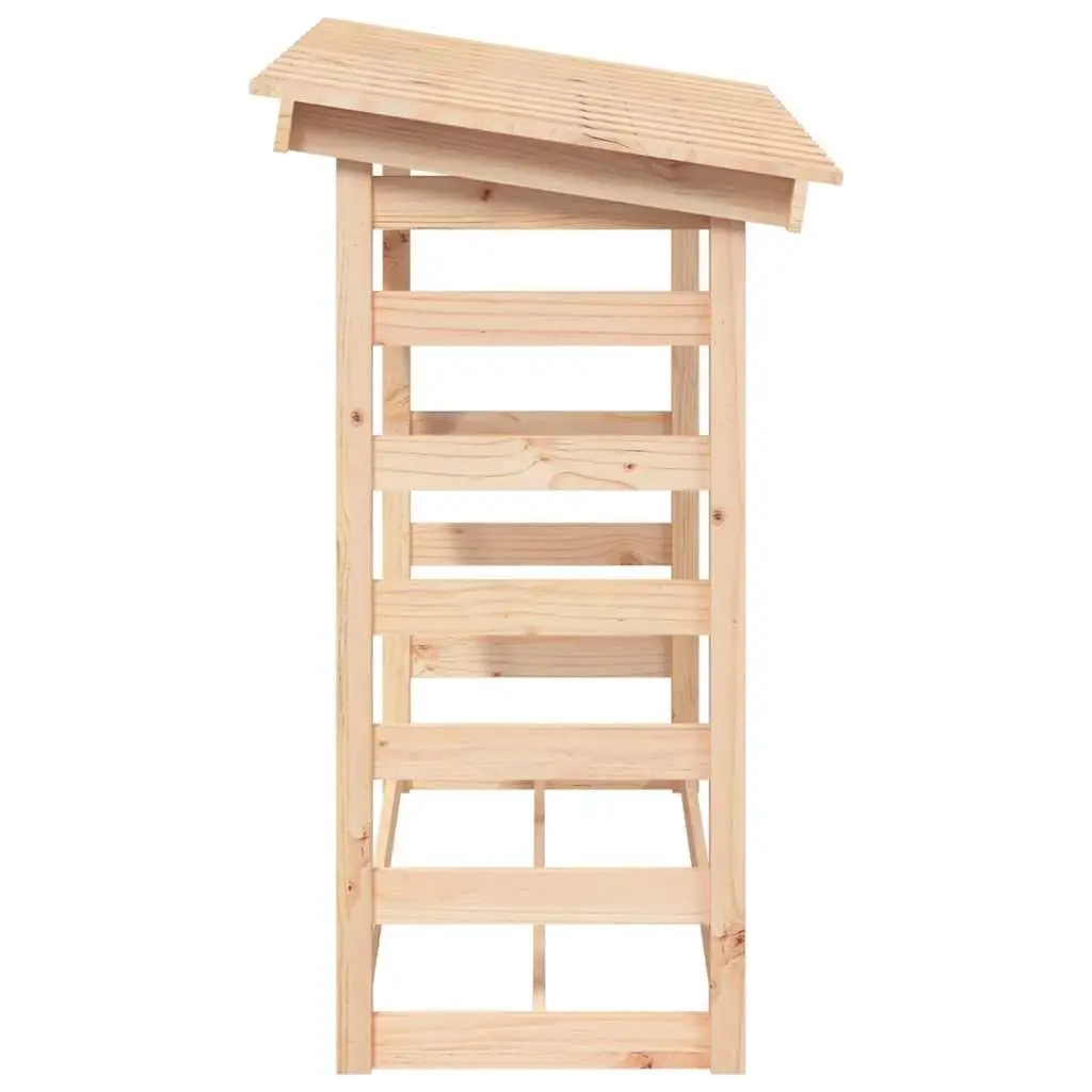 Firewood Rack Log Storage Solid Pine Wood 108x64.5x110cm Natural
