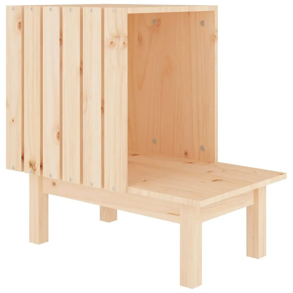 Cat House Rest Sleep Shelter 60x36x60 cm Solid Pine Wood Brown
