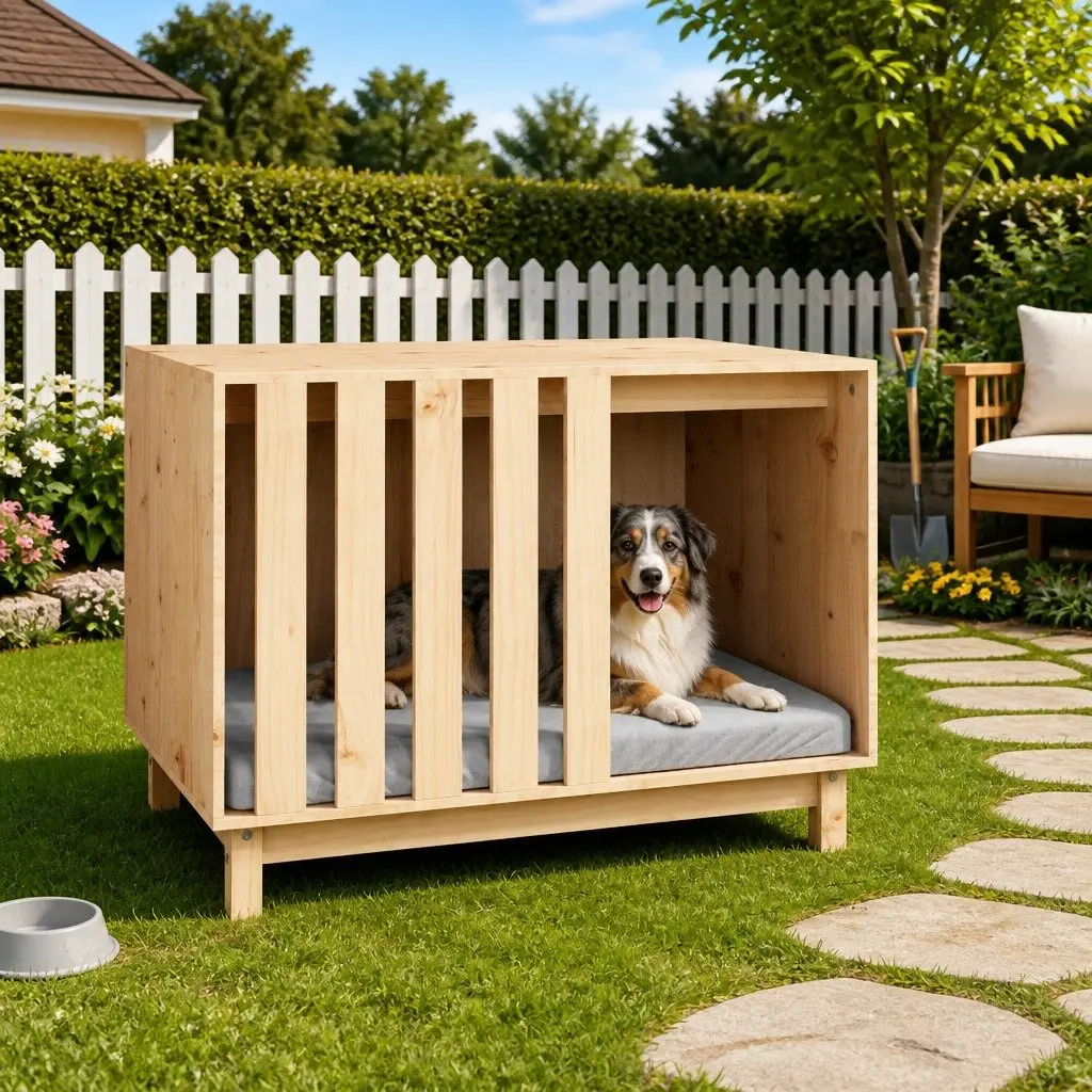 Dog House Shelter 90x60x67 cm Solid Wood Pine Indoor Outdoor Brown