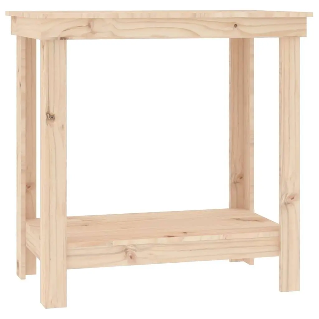Work Bench Solid Wood Pine Storage Table 80x50x80 cm Brown