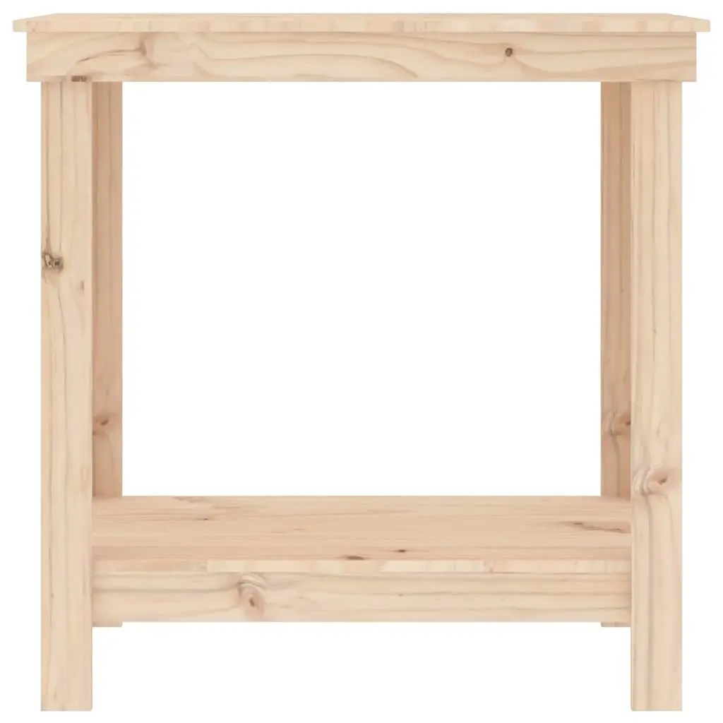 Work Bench Solid Wood Pine Storage Table 80x50x80 cm Brown