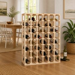 Wine Rack Solid Wood Pine 70x33x94 cm Brown Storage Display Cabinet Holder