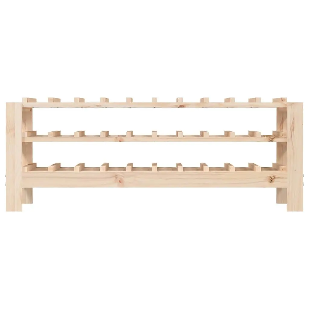 Solid Wood Wine Rack Storage Cabinet 109.5x30x42 cm Brown Pine