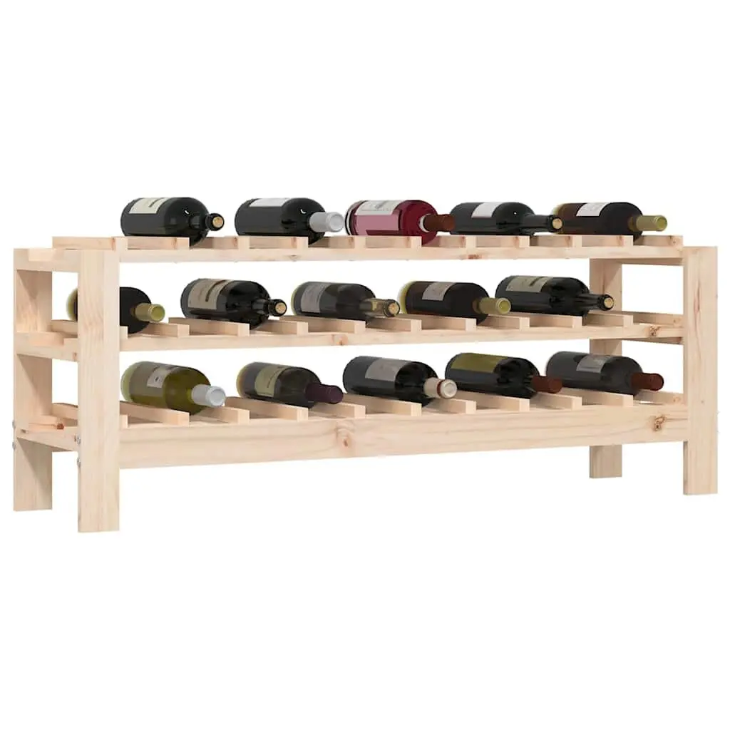 Solid Wood Wine Rack Storage Cabinet 109.5x30x42 cm Brown Pine