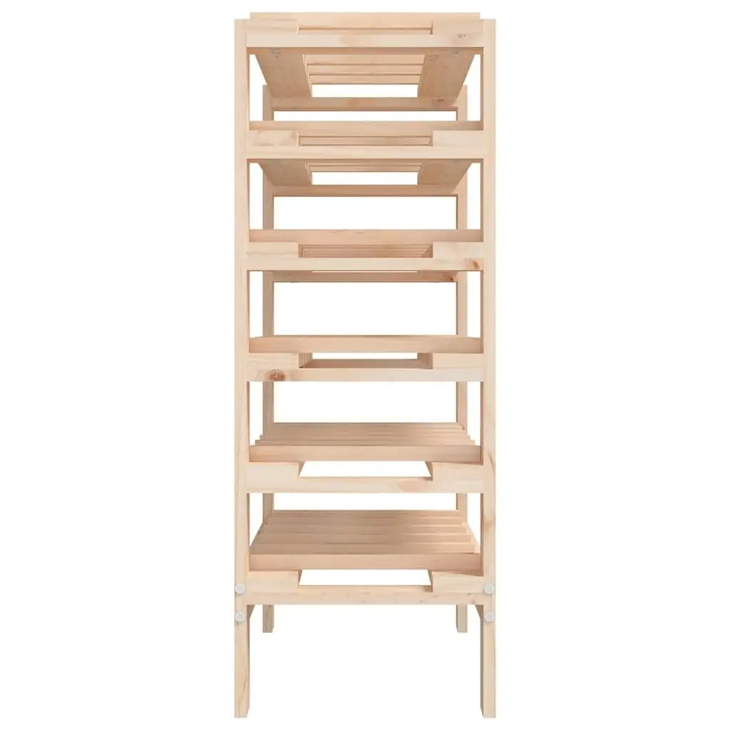 Solid Pine Wood Wine Rack for Displaying and Storing Brown 61.5x30x82 cm