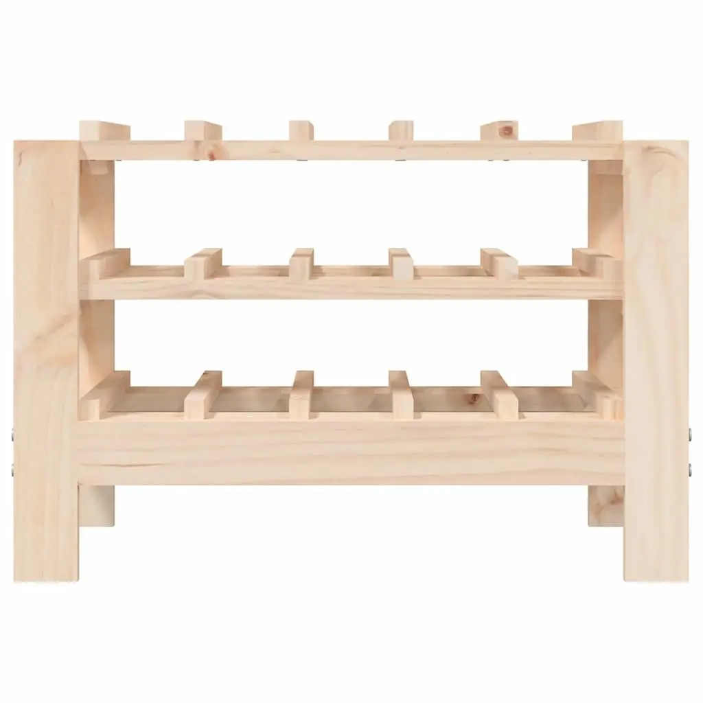 Wooden Wine Rack Storage Cabinet Brown 61.5x30x42 cm Solid Pine Bottle Holder