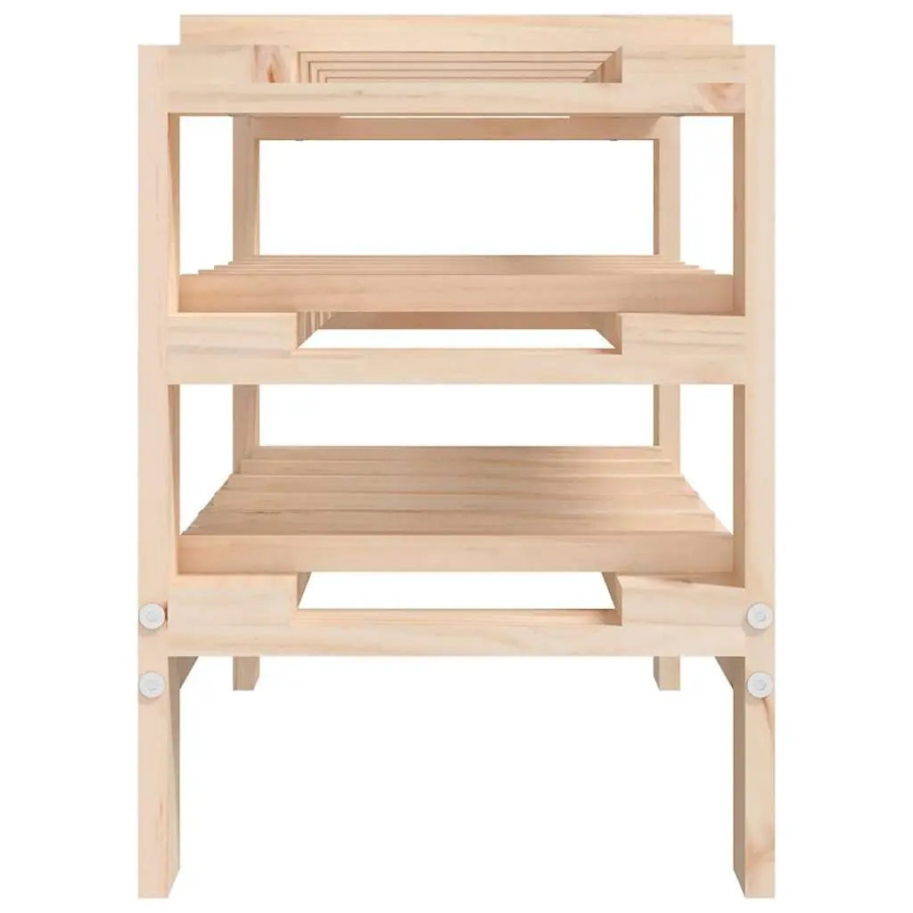 Wooden Wine Rack Storage Cabinet Brown 61.5x30x42 cm Solid Pine Bottle Holder