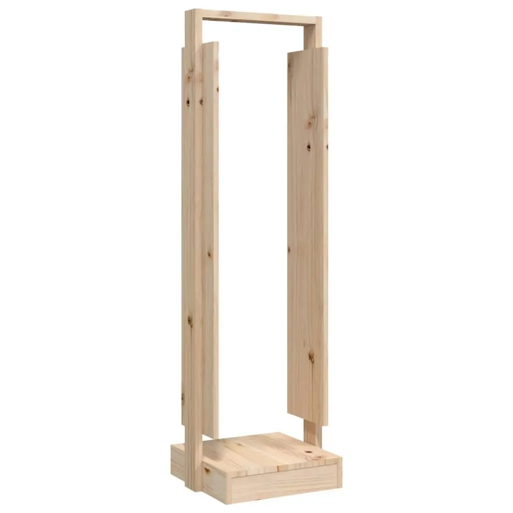 Log Holder Indoor Firewood Stand Solid Pine Wood Brown 33.5 x 30 x 110 cm