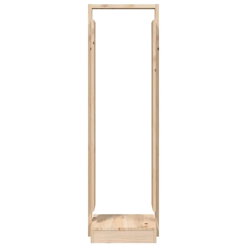 Log Holder Indoor Firewood Stand Solid Pine Wood Brown 33.5 x 30 x 110 cm