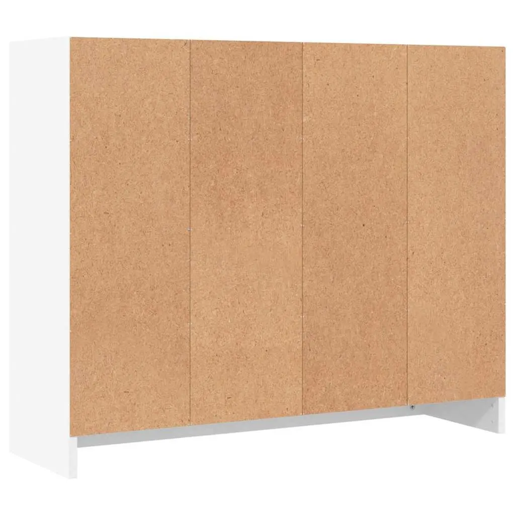 Sideboard Storage Cabinet 91x28x75cm White Engineered Wood Buffet Furniture
