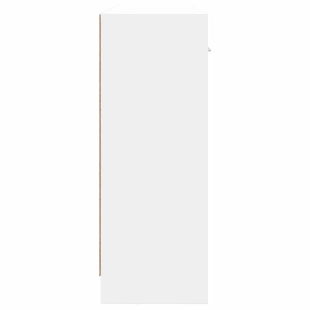 Sideboard Storage Cabinet 91x28x75cm White Engineered Wood Buffet Furniture
