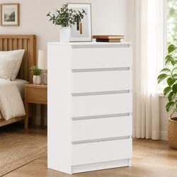 Practical White Drawer Cabinet with Stylish Design