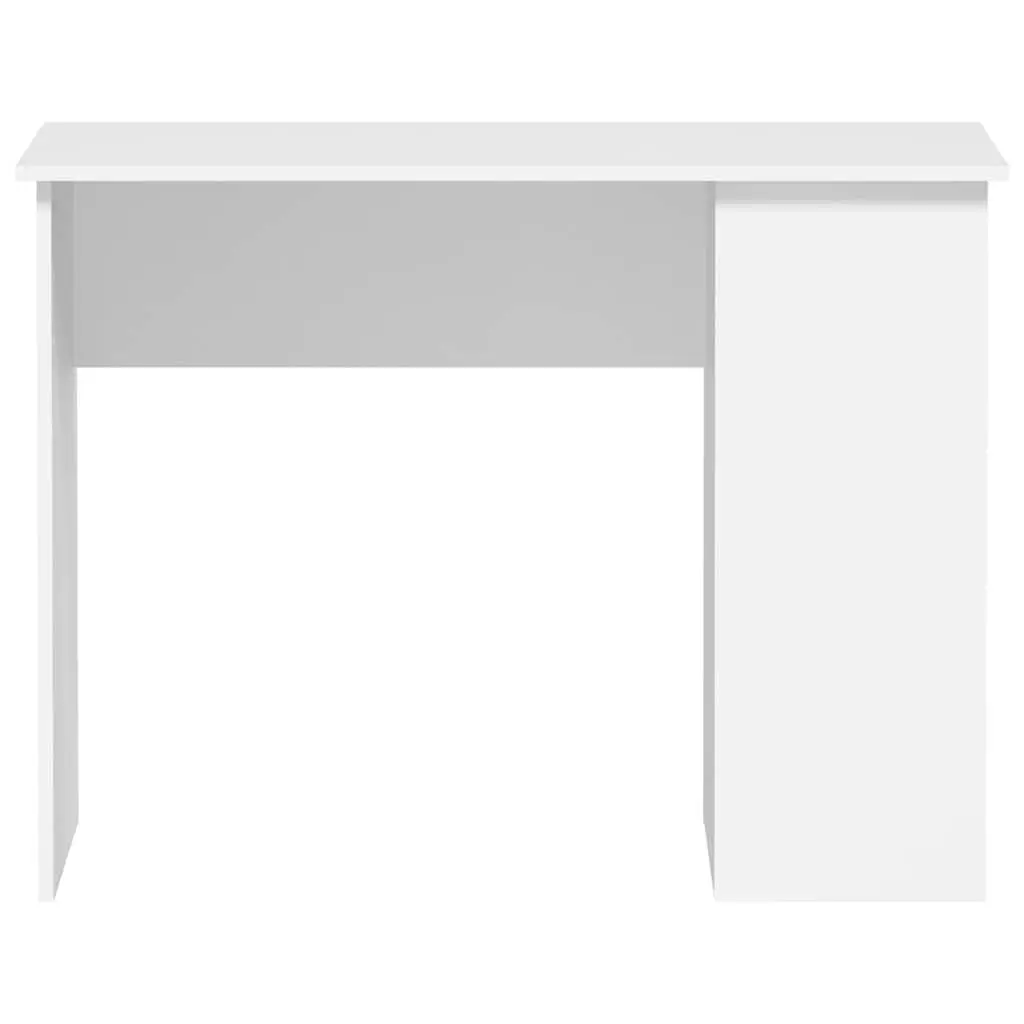 Office Desk Computer Workstation 100x55x75cm White with Storage Shelves